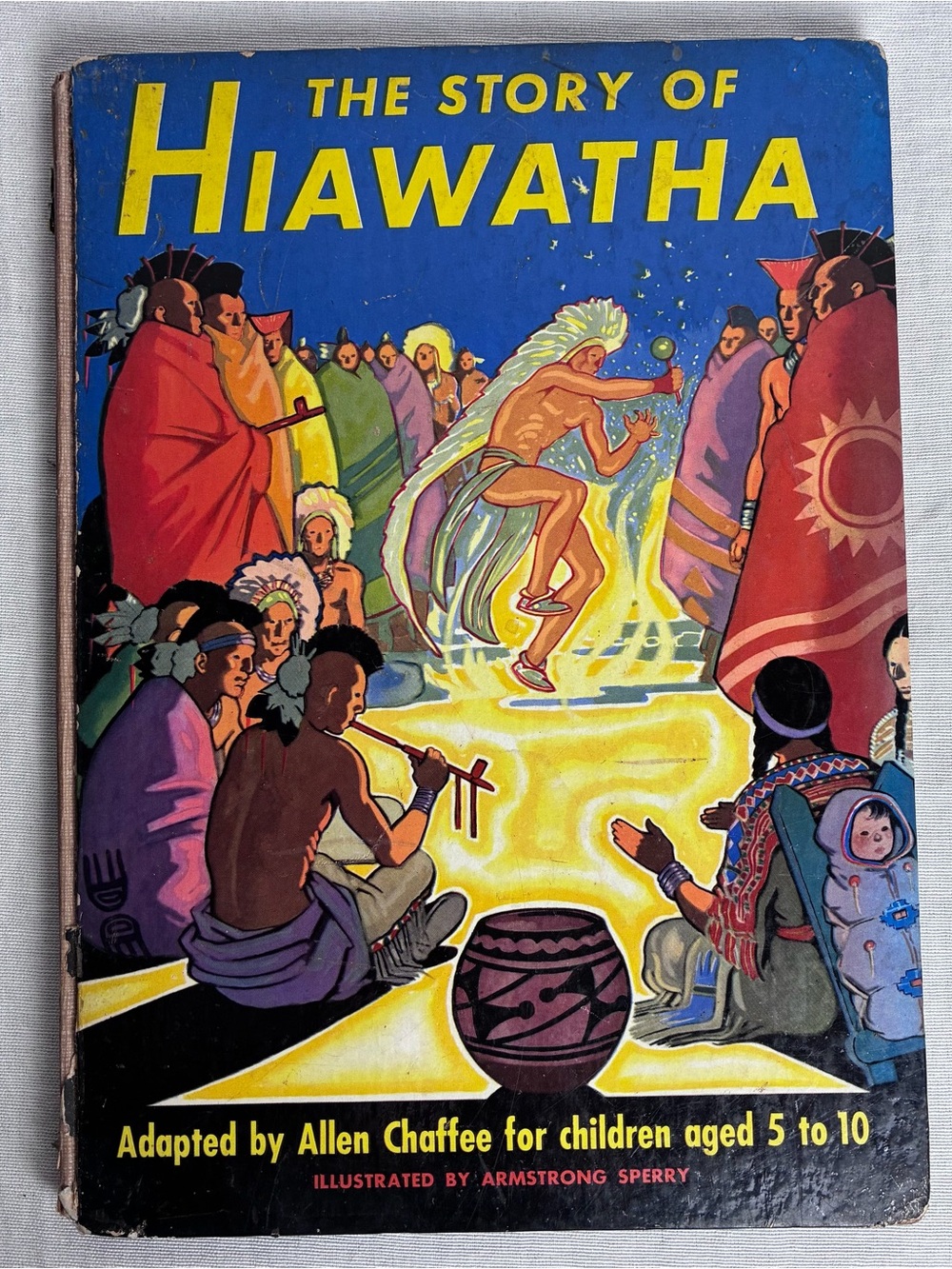 Vintage 1951 The Story of Hiawatha Hardcover Book Armstrong Sperry Illustrated